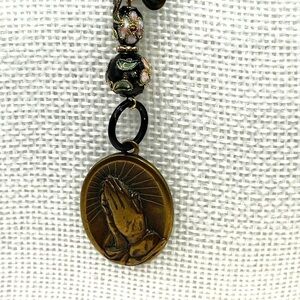 Praying Hands Medallion on Necklace